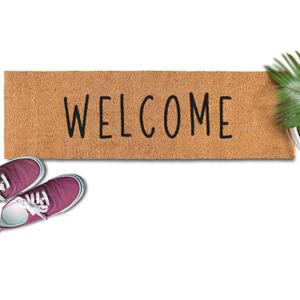 Welcome Front Door Mat 50x15 Inch, Oversized Extra Large Welcome Mat for Covered Outdoor Area, Double Door Long Door Mat (1'3" x 4'2" (Rectangular)