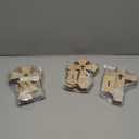 Bright Creations Wooden Crosses for Crafts - 12-Pack, 3 Sizes & Light Brown Unfinished Wood - DIY Blank Crosses with Stands - for Baptism Favors & Table Centerpieces