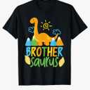 Brother Saurus Dinosaur for Kids Boys T-Shirt, L