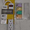 Prime Wire & Cable Prime Wire PB801118 6-Outlet Power Strip with 14-3 SJT 1.5 Foot Cord, White | Key ID Tags and Organizer