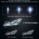 D2S HID Bulbs 6000K Cool White, 35W High/Low Beam D2S Bulb Replacement - Pack of 2 | 3200LM Super Bright HID Bulbs IP67 Waterproof, Night Driving Safety for City Commuters