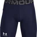 Under Armour Men's HeatGear Compression Shorts (Medium, Midnight Navy (410)/White)