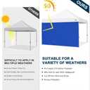MASTERCANOPY 12x12ft Canopy SunWall Instant Canopy SideWall for Pop Up Canopy Tent Gazebos, UV Protection Sidewall Only, Spliceable (1 Pack, Blue)