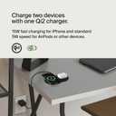 Belkin 2-in-1 Wireless Charging Pad w/ Qi2 15W + Additional USB-C Port - MagSafe-Compatible Charger, Charging Station for iPhone 16 & 15 Series, Samsung Galaxy S25 Series, AirPods, & More - Black