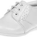 Josmo Baby Boys Dress Shoes  Casual Leatherette Derby Walking Shoes (Infant/Toddler) (White Patent Perf)