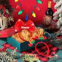 Christmas Light Up Necklace Headband Glasses Set, Christmas Party Favors, LED Bulb Necklace Headwear Eyeglasses Accessories