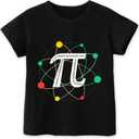 Pi Day Shirt Kids – Toddler Boys Girls Happy Pi Day T-Shirt Math Pirate 3.14 Pie Coincidence Outfit Size 140 Black