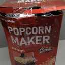Popcorn Machine, Hot Air Popcorn Maker Kit Gift Box, Portable Home Popcorn Popper Machine, 10-Cup,Oil-Free,Retro Style,Compact and Cute (White/Red)