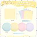 120 Pcs Pastel Paper Plates and Napkins Pastel Rainbow Party Supplies Bulk Disposable 7 Inch Scalloped Plates Cocktail Napkins for Colored Easter Wedding Bridal Baby Shower Birthday, Serve 60