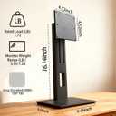 2026 Version Ergonomic VESA Monitor Stand, 150mm Spring Height adjustment,, Tool-Free Base, Swivel, Tilt & Rotation, for 2226" Monitors, 5.957.28 lb, 100x100mm Vesa Mount (5.957.28LB)