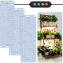 40W Ultra-Thin Panel Full Spectrum Grow Lights, 576 LEDs Plant Grow Light for Indoor Plants with Daisy Chain Function, Grow Lights for Seed Starting with 4/8/12/16/20H Auto On/Off Timer (3pcs)