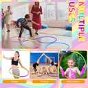 Sratte 12 Pcs Toy Hoop for Kid - Detachable & Adjustable Colored Hoop Exercise Ring Plastic Circle for Kid, Teen Gymnastics, Dog Agility Equipment, Require Self Assembly (Stylish Colors, 32 Inch)