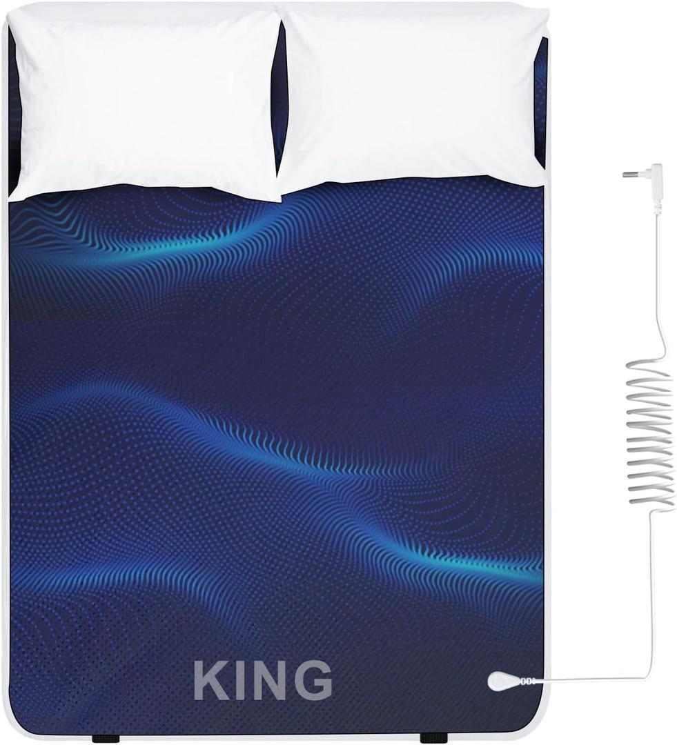 ConBlom Grounding Mat for Bed, King Size Earthing Mattress Cover Sheets Pad Grounding Kit, Grounding Cord Included (King, 76 * 80")