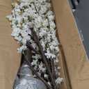 Artificial Cherry Blossom Tree 6ft Tall Indoor Faux White Flower Tree,Fake Cherry Blossom Tree for Home Office Party Wedding Decor