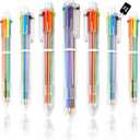 24 Pack Multicolor Pen 0.5mm 6-in-1 Ballpoint Retractable Colored Pens for School Office Supplies Birthday Party Favors for Kids Teens Student Children Gift End of Year Gifts for Students Teacher