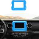 for Jeep JL Center Console Display Panel Frame Trim Cover for Jeep Wrangler JL JLU Gladiator JT 2018-2023 Baby Blue Interior Accessories 7 inch