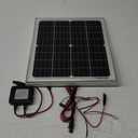 SOLPERK Solar Panel Kit 20W 12V, Solar Battery Trickle Charger Maintainer + Upgrade Controller + Adjustable Mount Bracket for Boat Car RV Motorcycle Marine Automotive