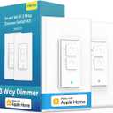 meross 3 Way Smart Dimmer Switch Kit, 3 Way Dimmable Smart Switch Supports Apple Home, Alexa, Google Assistant & SmartThings, 2.4GHz Wi-Fi Light Switch, Neutral Wire Required, Remote Control Schedule