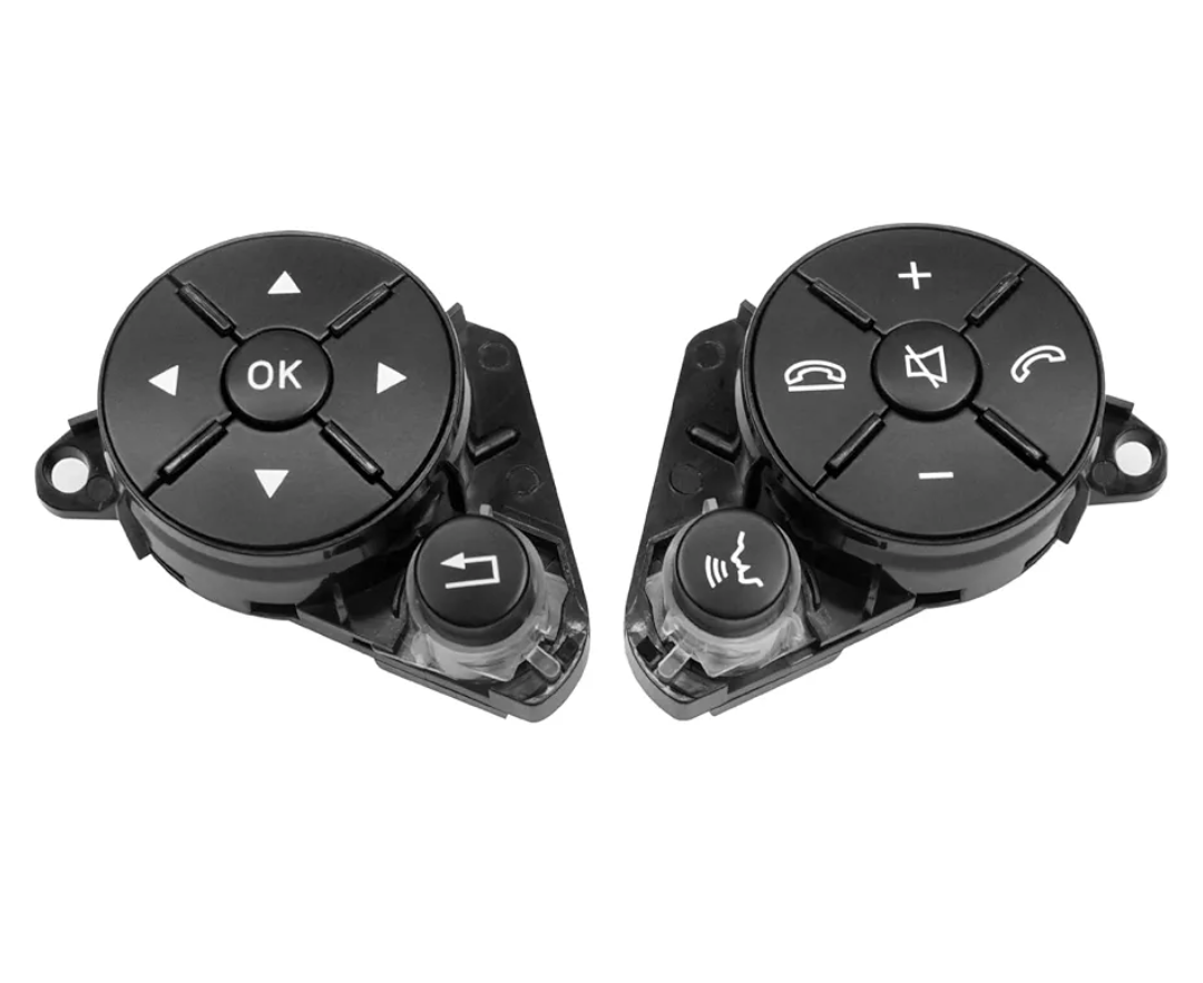 Jaronx Compatible with Mercedes Benz Steering Wheel Buttons Replacement C Class W204 2007-2010/E Class W212 2009-2011 /GLK X204 2008-2012, Steering Wheel Control Button Cover for Mercedes Benz(Black)