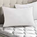 Queen Size Bed Pillows Set of 2, Soft Fluffy Hotel Quality, Down Alternative Filling (20"" x 28"")