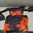 ZAFUL Womens Swimsuit Cover Up Dress Off Shoulder Hollow Coverup Bathing Suit Mesh Swim Beach Dress (Small, 0-1 Black)