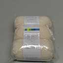 150g (3x50g) 3 Pieces of Mixed/Solid Color Crochet Knitting and Handicraft Yarn in Bulk, Fluffy and Soft, Worsted 100% Acrylic Yarn (Rice White)