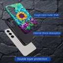 for Samsung Galaxy S23+ Case 2-in-1 Glossy All Inclusive Anti Fall Doublelayer Protection Soft TPU+PC Back Pattern Case Compatible with Samsung Galaxy S23+ 6.6inch for Girls Bright Sunflower