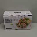 5-Pack Borosilicate Glass Containers with Tempered Lids, 35.2 Oz/4.4 Cup Airtight Meal Prep Set, Microwave/Freezer Safe (Gray)