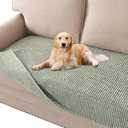 H.VERSAILTEX Plush Chenille Dog Bed Cover Thick Soft Sofa Cover for 3 Cushion Couch Anti Slip Couch Cover Furniture Protector for Dog, Pet, Cat (35" x 82", Sea Foam)