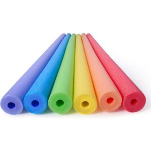 SLOOSH Foam Pool Noodles-Multicolor Floating Foam Tube, 6 Pack 48 Inch Hollow Swim Noodles for Swimming Floating and Craft Projects,Multi-Purpose Swimming Pool Noodle Bulk Buoyancy SLOOSH Foam Pool Noodles-Multicolor Floating Foam Tube, 6 Pack 48 Inch Hollow Swim Noodles for Swimming Floating and Craft Projects,Multi-Purpose Swimming Pool Noodle Bulk Buoyancy