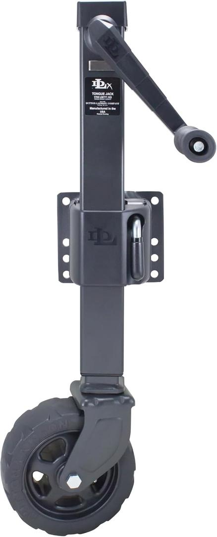 Dutton-Lainson Company - DLx-SW Tongue Jack - Swivel Marine Tongue Jack for Boat & Trailer Applications - 1700lb. Capacity, 12" Total Travel, Heavy Duty with Wheel, Bolt On Installation - Made in USA