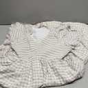 Maternity Dress for Baby Shower - 2025 Photoshoot Pregnancy Summer Midi Casual Flutter Sleeve Dress (Large, Khaki Plaid)