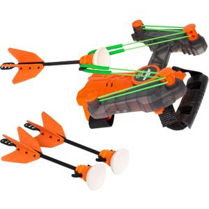 Zing Air Hunterz Wrist Bow - Includes 1 Wrist Bow and 3 Suction Cup Arrows, Launches Arrows Up to 45 ft (Orange)