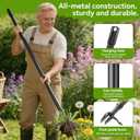 Weed Puller Tool 45" All-Metal Stand Up Heavy Duty Weeder Hand Tool with 4-Claw Steel Head & Long Handle, Garden Weeding Tool for No Bending or Kneeling, Back & Knee Friendly, Easily Removes Weeds