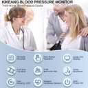Blood Pressure Monitor, Blood Pressure Cuff 22-42cm - 2 * 99 Sets of Memory, 4*AAA Battery Included, White