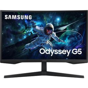 Samsung 27-Inch Odyssey G55C Series QHD 1000R Curved Gaming Monitor, 1ms(MPRT), HDR10, 165Hz, AMD Radeon FreeSync, Eye Care, LS27CG552ENXZA