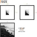 upsimples 16x16 Picture Frame with 4x6 5x7 Double Mat, Black