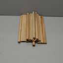 6 PCS 35cm/13.78Inch Wooden Drawer Slides Bottom Mount, Classic Traditional Wood Center Guide Track Bottom Mount with Slide Glides, Replacement Inforcement Part for Drawer