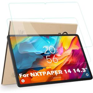 Hianjoo 2-Pack Screen Protectors Compatible with TCL NXTPAPER 14 14.3" Tablet, Tempered Glass [HD Clarity] [9 Hardness] [Easy Installation]