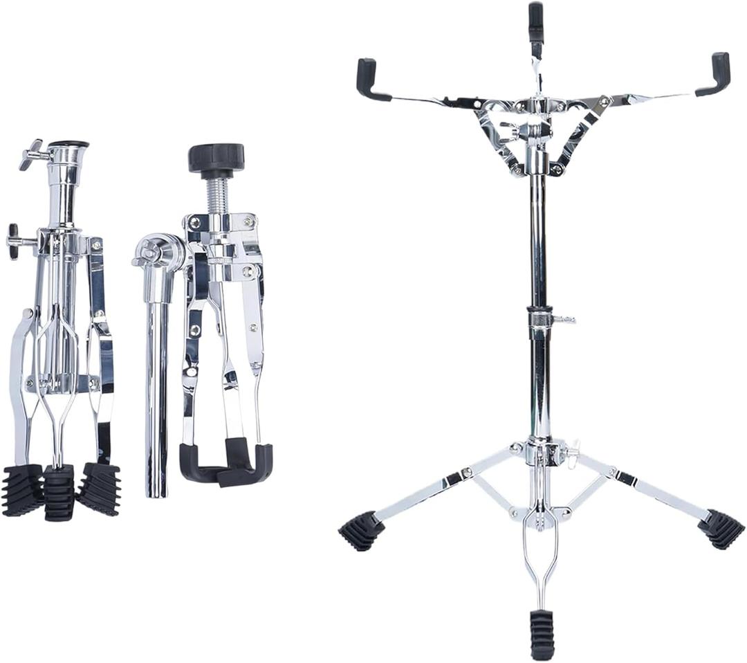 Snare Drum Stand, Double Braced Tripod Snare Stand Fit for 10 to 15 Inch Snare Drum Pad, Adjustable Height Practice Drum Stand for Drum Beginners