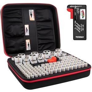 Tenergy Alkaline Batteries 48xAAs, 48xAAAs, 8xC Size, 8xD Size, 8 Pack 9V Size Batteries, No Storage Case