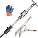 Locking Pliers Slide Hammer Puller Set, 9.8 in Locking Pliers 2 lb Slide Hammer with Quick Release Swivel Connector, Vise Grip Slide Hammer for Nail Bolt Pin Seal CV Axle Removal Tool