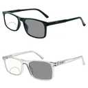 2 Pack Photochromic Bifocal Reading Glasses for Women Men Blue Light Blocking Clear Top Transition Readers