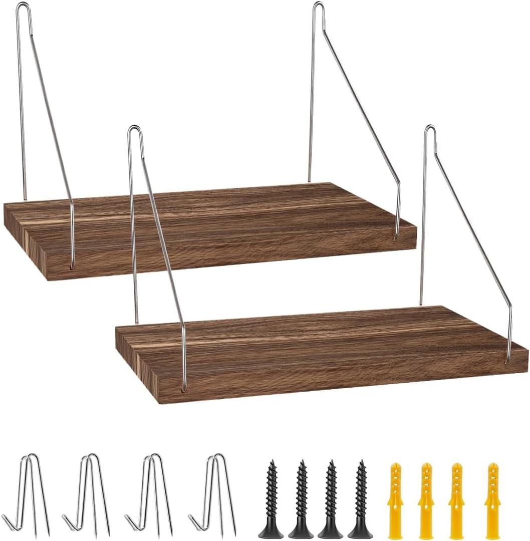 Fabric Wall Cubicle Shelf with Hooks for Work Decor, 11.8''x6'' Wooden Cubicle Organizer Storage Shelf with Hangers Cubicle Accessories for Office & Women Men Desk2 Pack