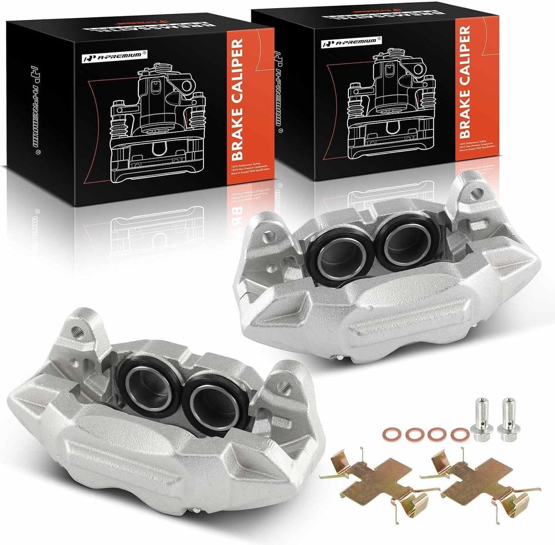 A-Premium Front 2PCS Disc Brake Caliper Assembly Without Bracket Compatible with Chevrolet Silverado 1500 2019-2020 & GMC Sierra 1500 2019-2020