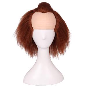 ColorGround Prestyled Brown Bald Wig for Halloween and Cosplay