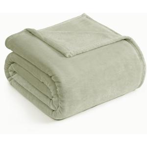 Casa Platino Fleece Blanket Queen Size 300 GSM Fleece Throw for Bed or Couch Soft Cozy Warm Holiday Winter Blanket for Bed, Fuzzy Plush Elegant Gifts for Men & Women - 90x90 Inch - Mineral