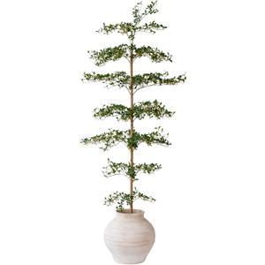 Black Olive Tree Artificial 7 Feet Tall, Artificial Shady Lady Tree, Faux Decorative Tree