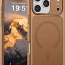 SUPFINE Magnetic for iPhone 17 Pro Max Case (Compatible with MagSafe)(Military Grade Drop Protection)(Camera Protection) Translucent Matte Shockproof Phone Cover,Brown