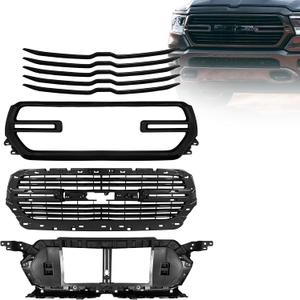 Grille Set 8pcs Compatible with Dodge Ram 1500 2019 2020 2021 2022